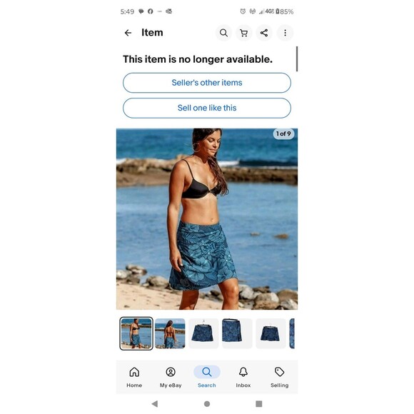 NWT Rip Skirt Hawaii Womens Sz Med Maui Moonlight Wrap Cover Up Tropical Floral - Picture 3 of 11